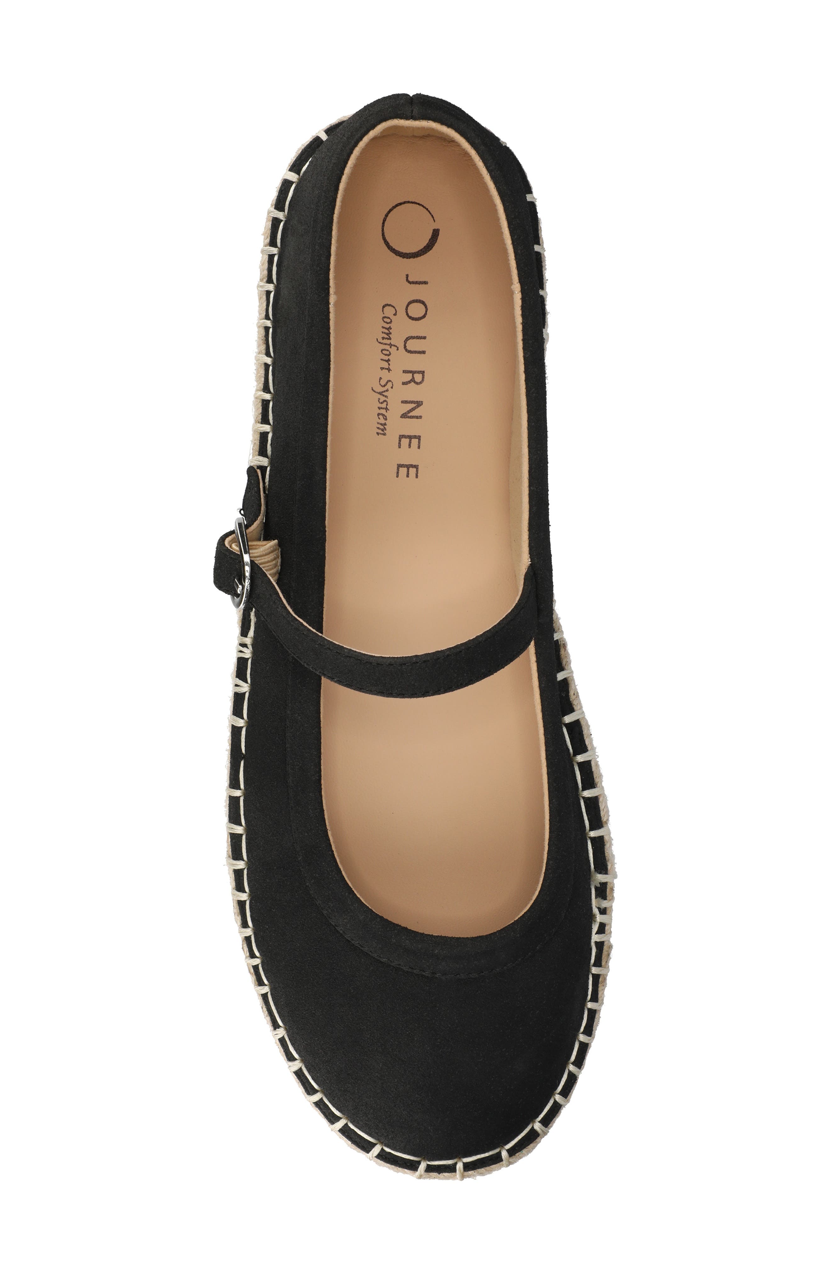 Journee Collection Kenzie Espadrille Flat, Alternate, color, Black