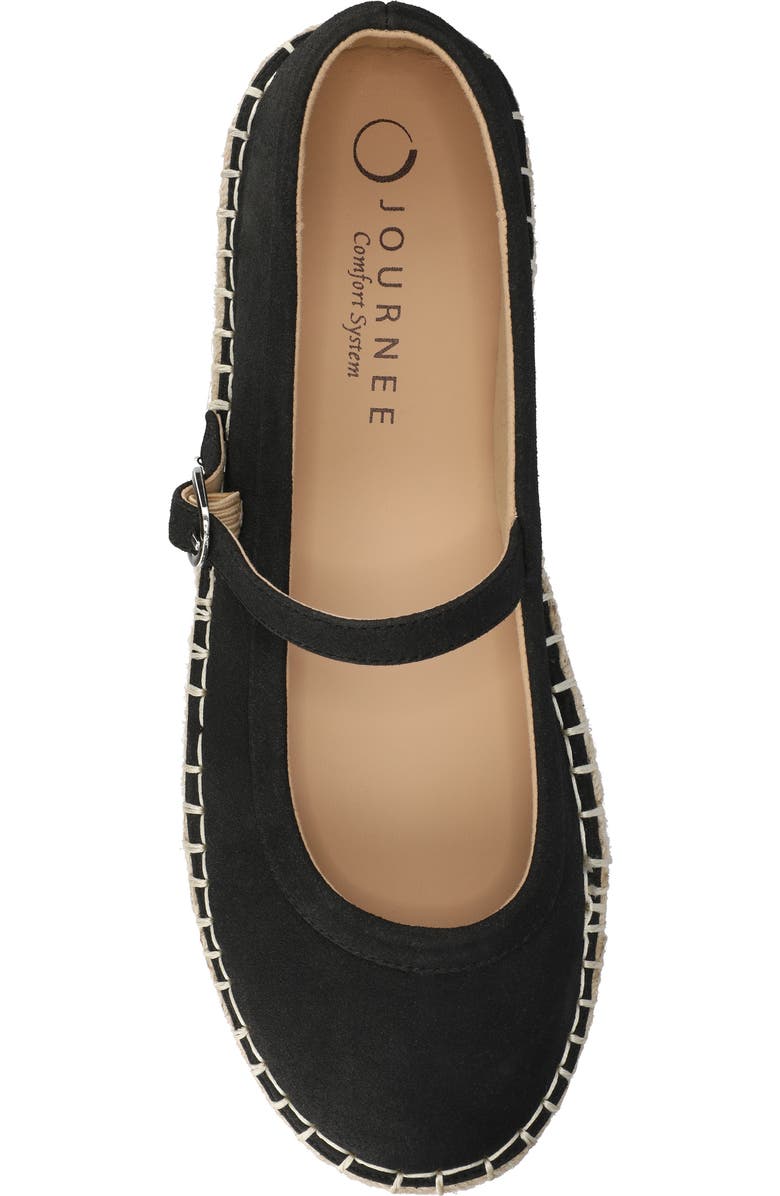 Journee Collection Kenzie Espadrille Flat, Alternate, color, Black