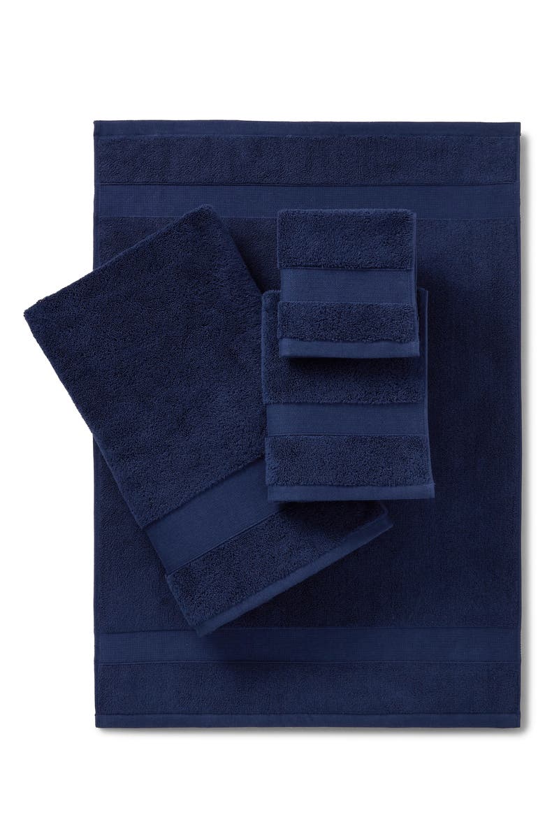 Lauren Ralph Lauren Watson Cotton Terry Cloth Hand Towel, Alternate, color, Navy