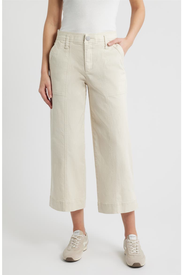 Skyrise Crop Wide Leg Utility Pants, Main, color, BLANCHED ALMOND