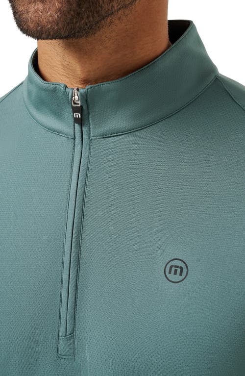 Travismathew Heater Pro Quarter Zip Pullover In Green