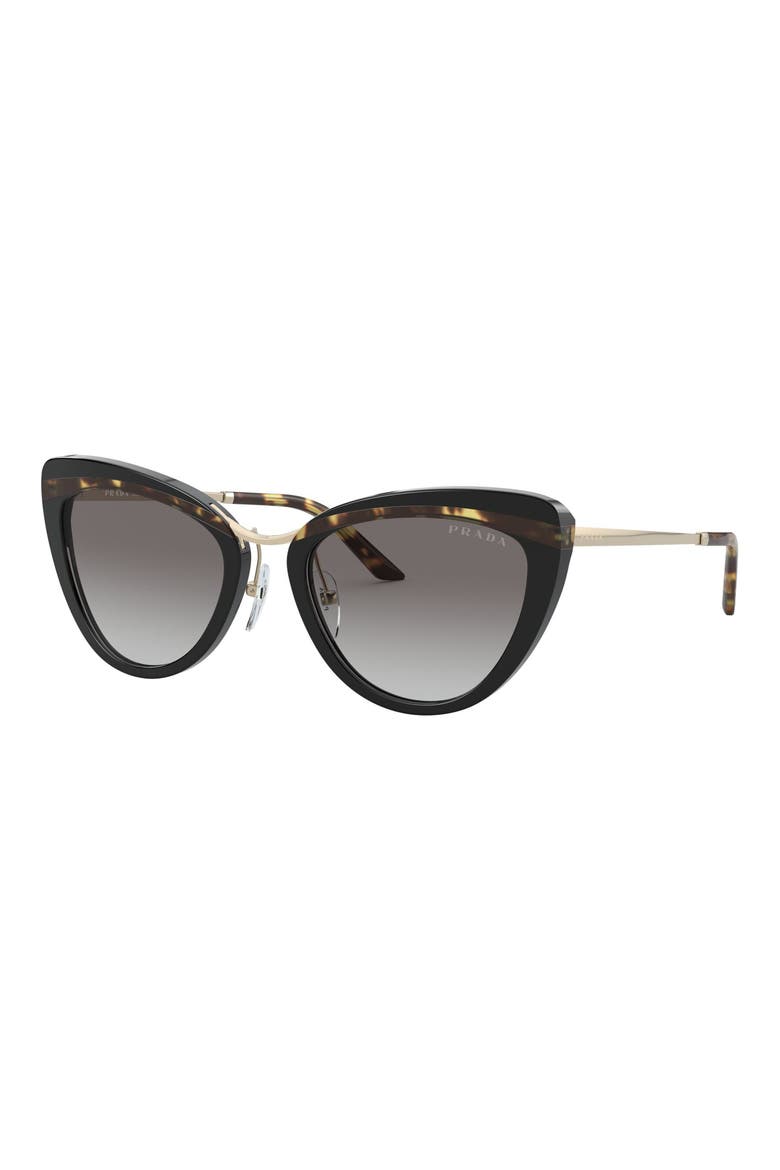 55mm Gradient Cat Eye Sunglasses, Alternate, color, BLACK BROWN