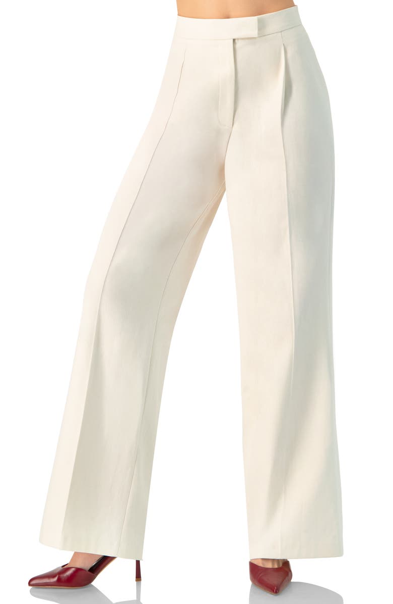 IVONNE Wide-Leg Straight Pants, Main, color, Ivory