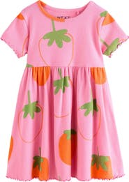 NEXT Kids' Strawberry Rib Jersey Dress