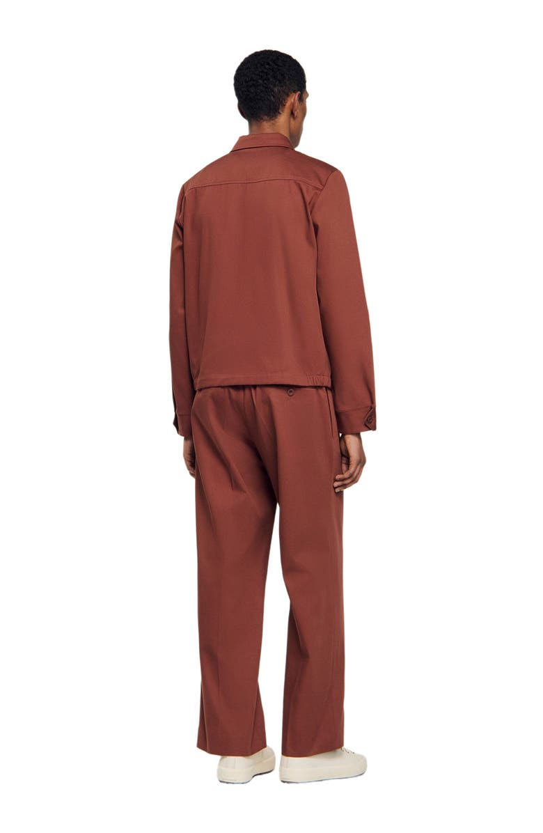 SANDRO Cotton jacket, Alternate, color, Terra