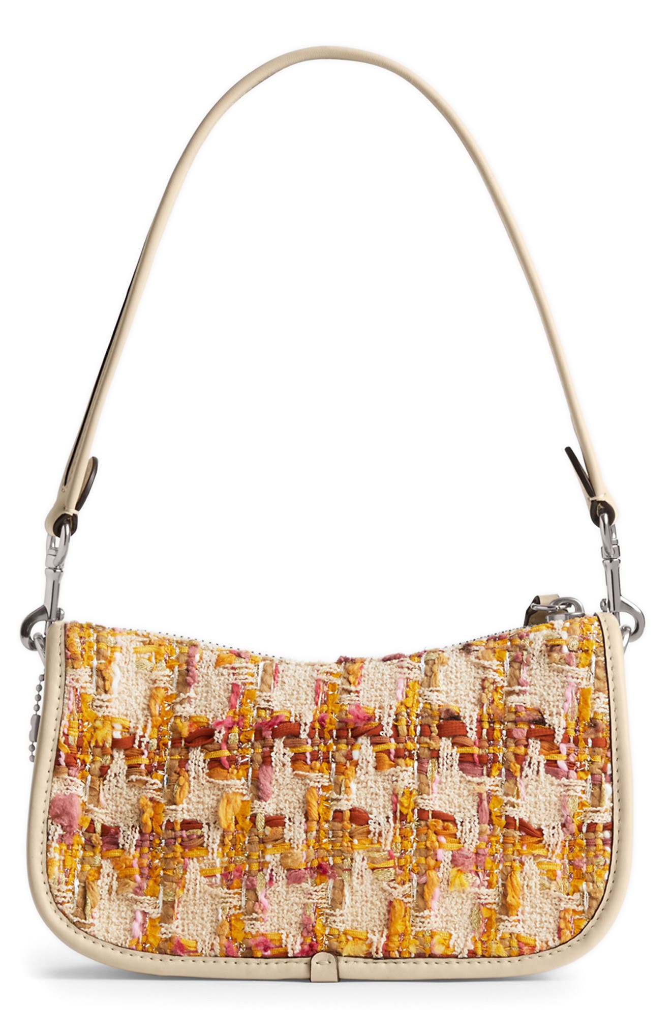 COACH Swinger Tweed Shoulder Bag, Alternate, color, 