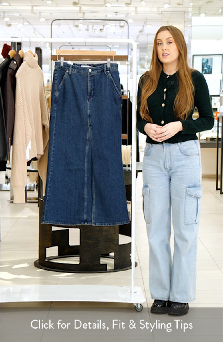 Denim Fit & Flare Skirt, sales video thumbnail