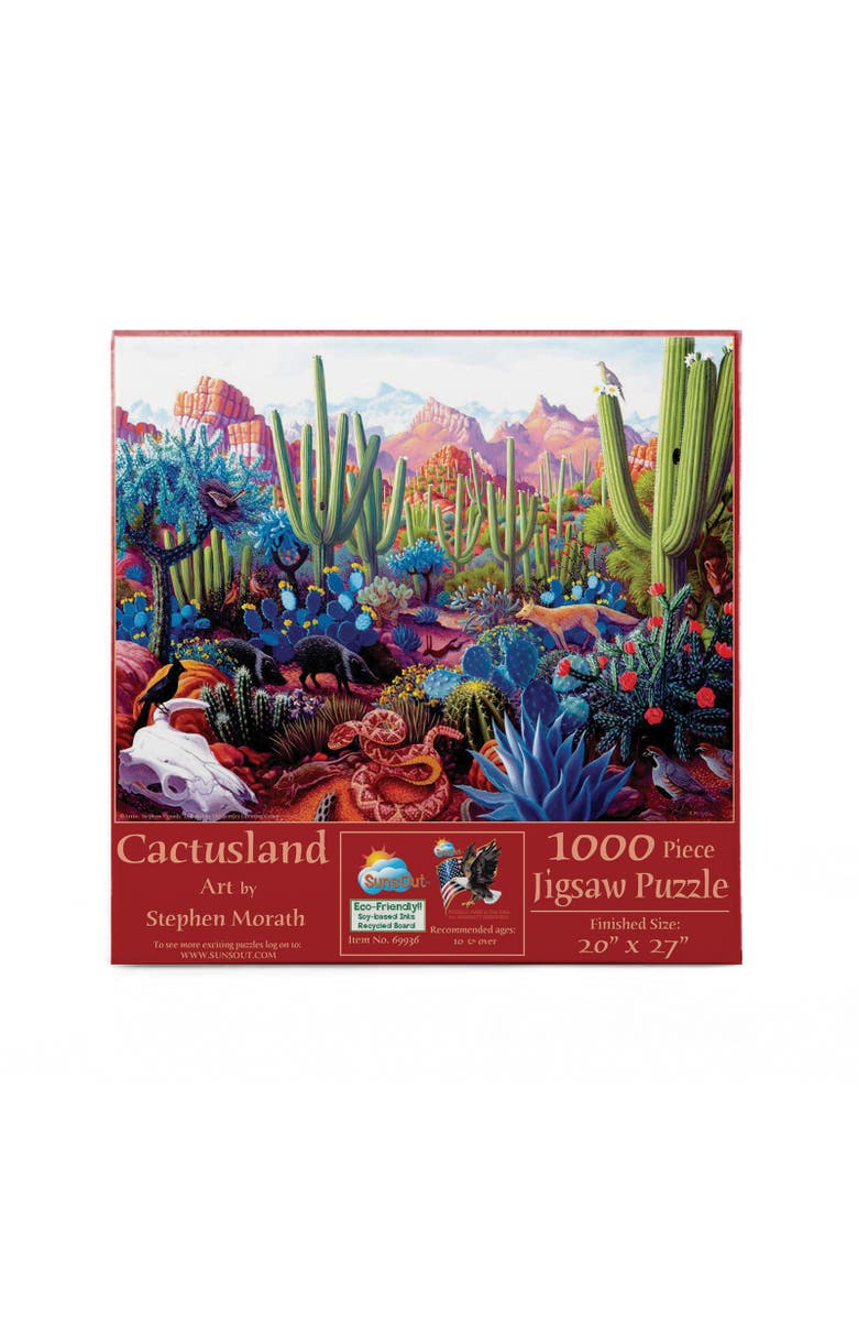Sunsout Cactusland 1000 piece Jigsaw Puzzle for Adults, Alternate, color, Multicolor