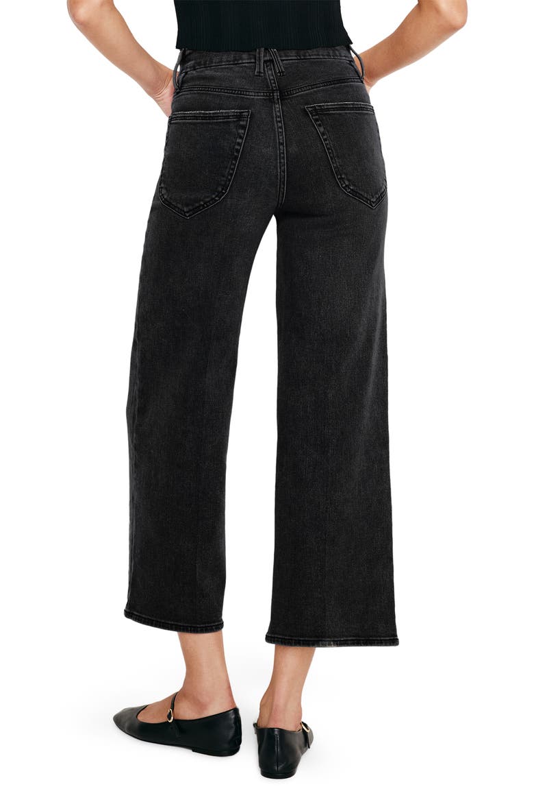 Good Waist High Waist Crop Palazzo Jeans, Alternate, color, BLACK274