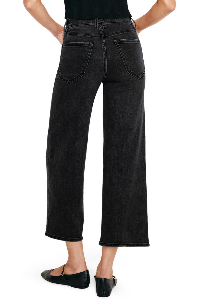 Good American Good Waist High Waist Crop Palazzo Jeans, Alternate, color,