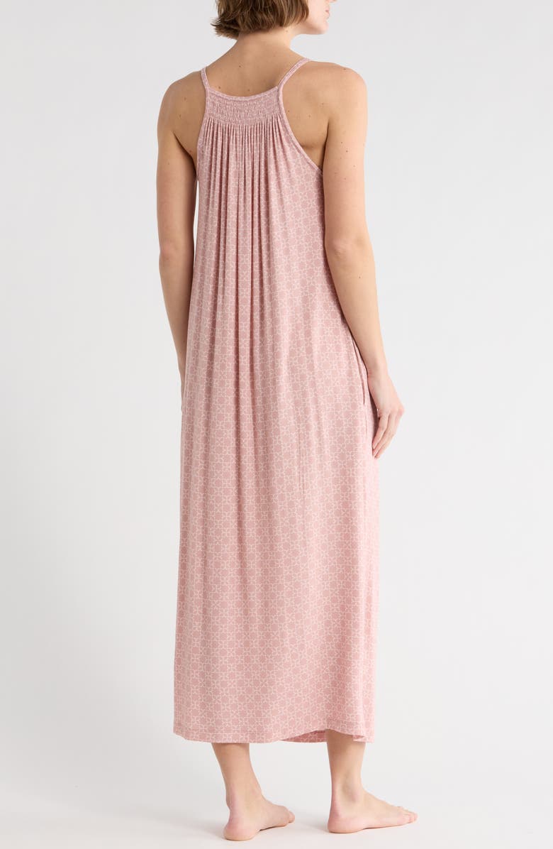 NORDSTROM RACK Tranquility Smocked Nightgown, Alternate, color, Pink Floral Lattice