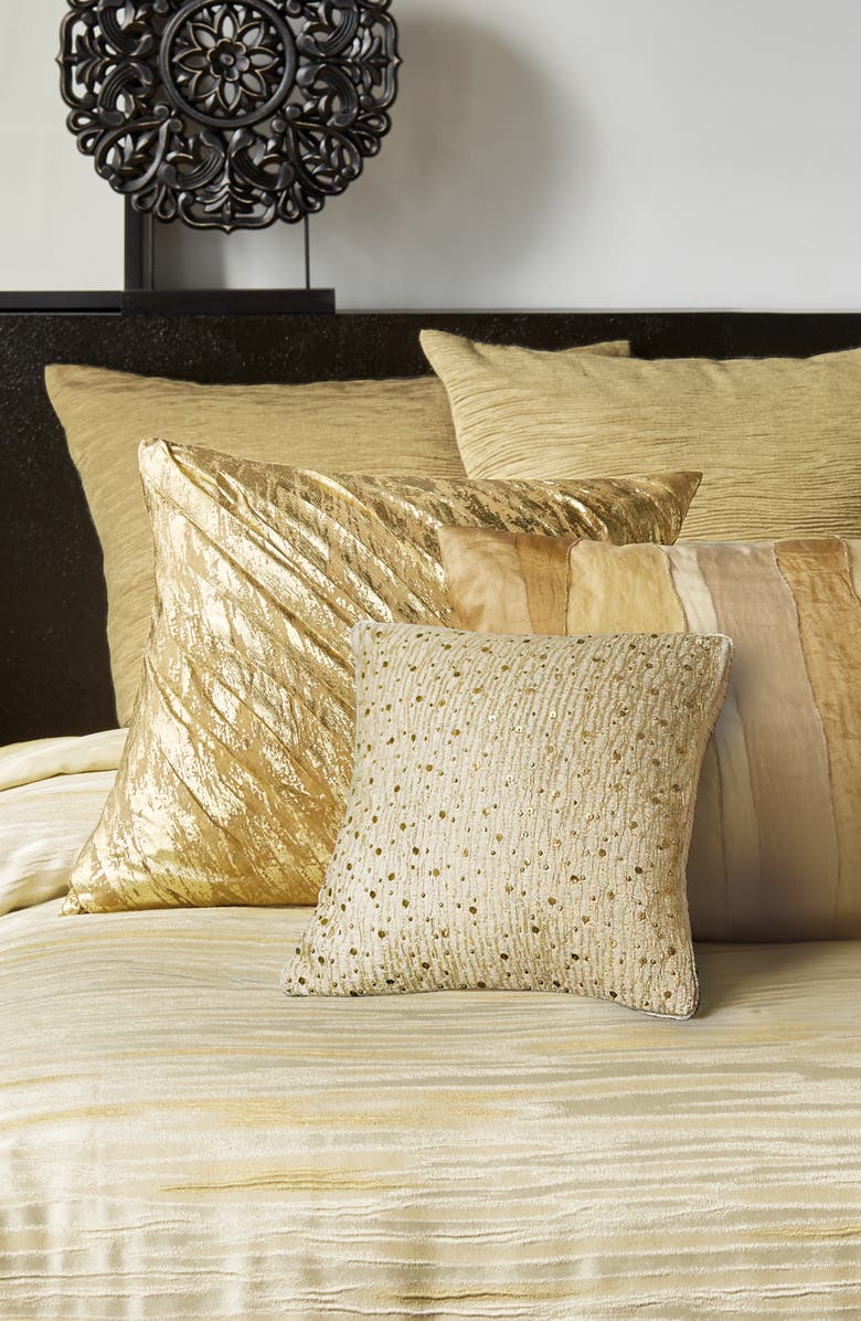 Donna Karan New York Gilded Drape Accent Pillow, Alternate, color, 