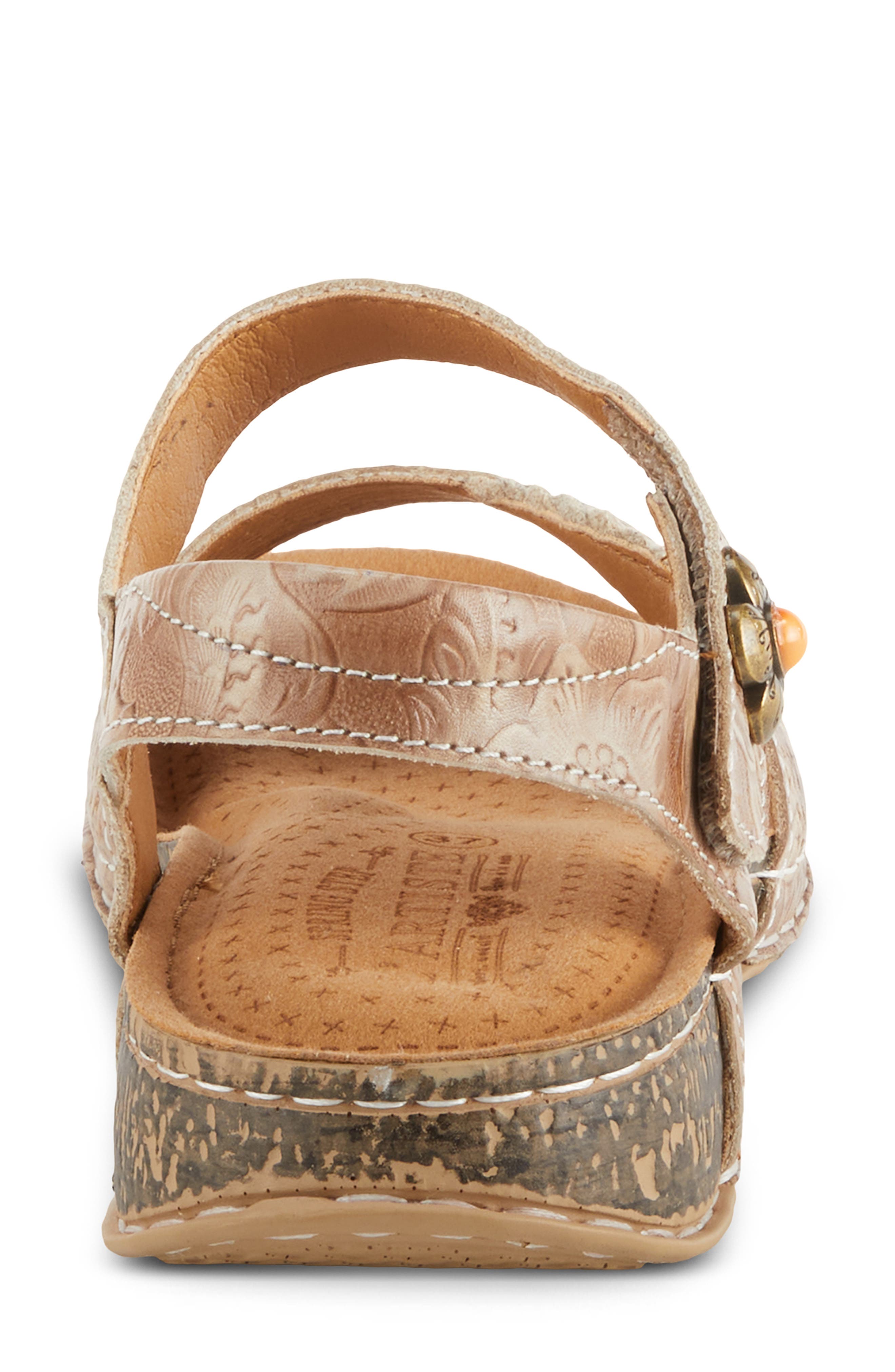 L'Artiste by Spring Step Popular Asymmetric Ankle Strap Sandal, Alternate, color, Grey