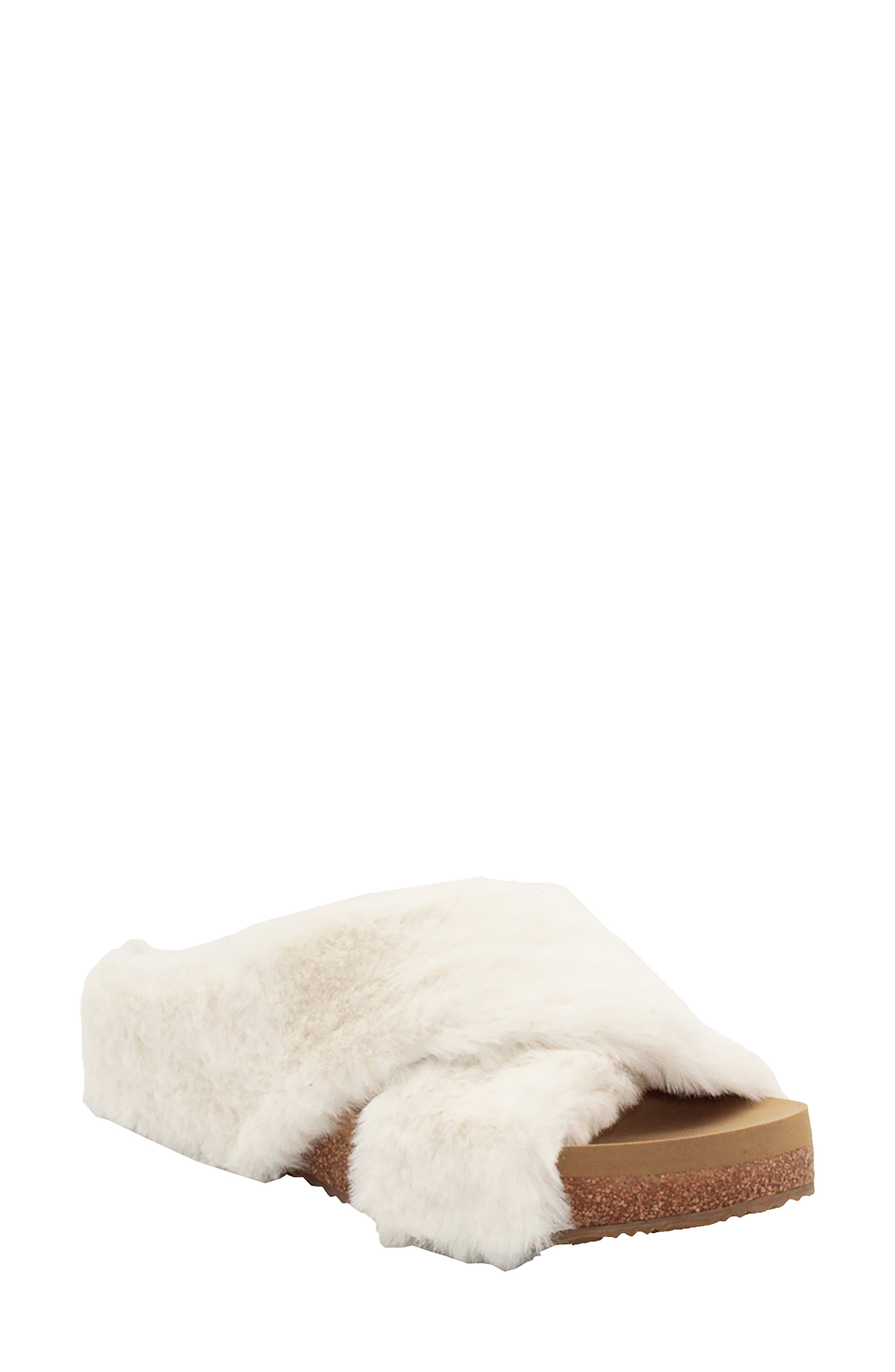 Volatile Rees Faux Fur Platform Sandal