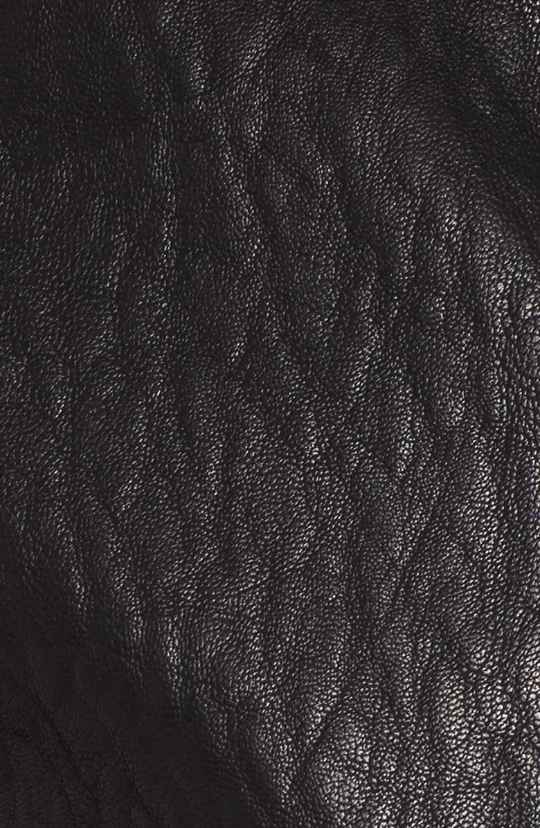 Leith Ruffle Faux Leather Vest, Alternate, color, 