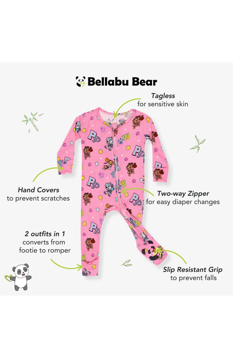 Bellabu Bear Baby PAW Patrol Varsity Pink Convertible Footie, Alternate, color, Paw Patrol: Varsity Pink