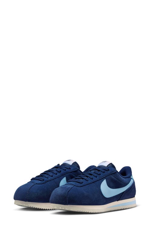 Nike Cortez Suede Sneaker In Blue