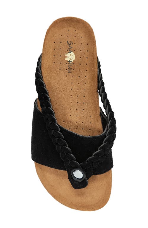 Gaahuu Braided Slide Sandal In Black