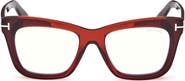 TOM FORD 52mm Square Blue Light Blocking Glasses