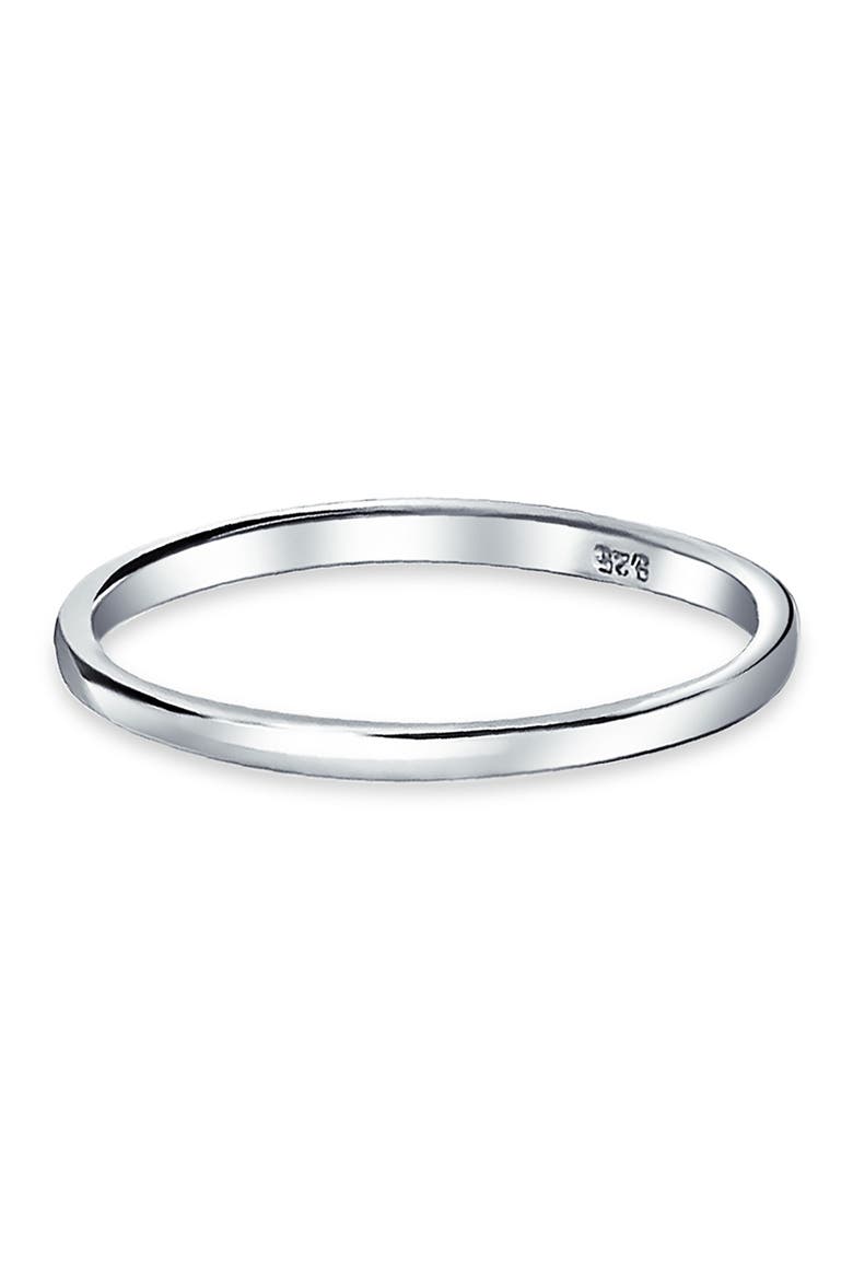 Sterling Silver Thin Stackable Band, Alternate, color, SILVER