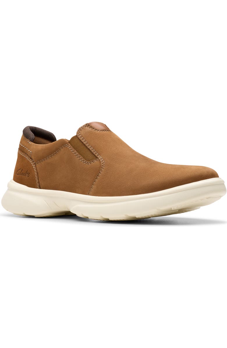 Clarks<sup>®</sup> Bradley Ease Slip-On, Main, color, Light Brown Leather
