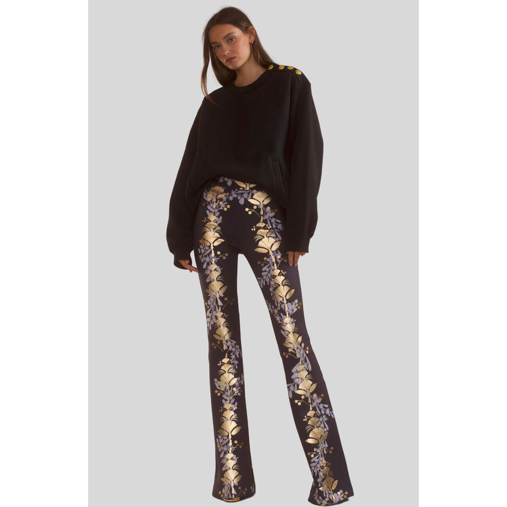 Cynthia Rowley SHOULDER BUTTONS SWEATSHIRT in Black