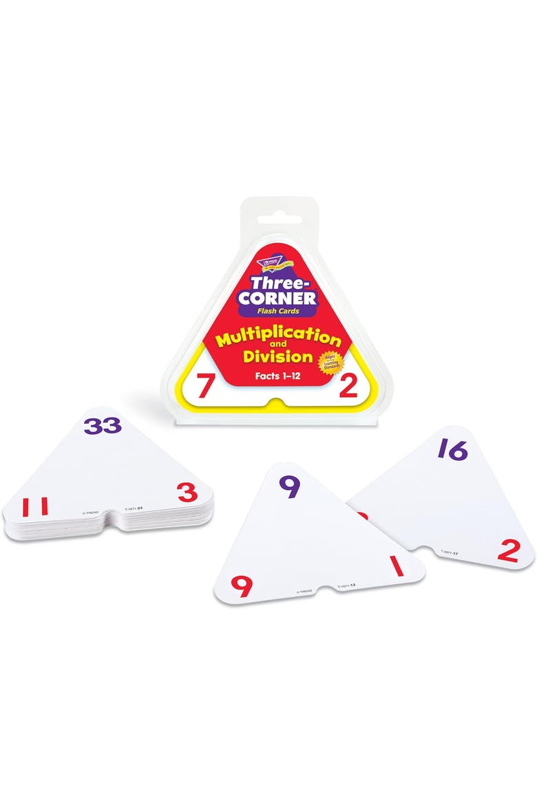 Multiplication and Division Flash Cards, Alternate, color, Multicolored