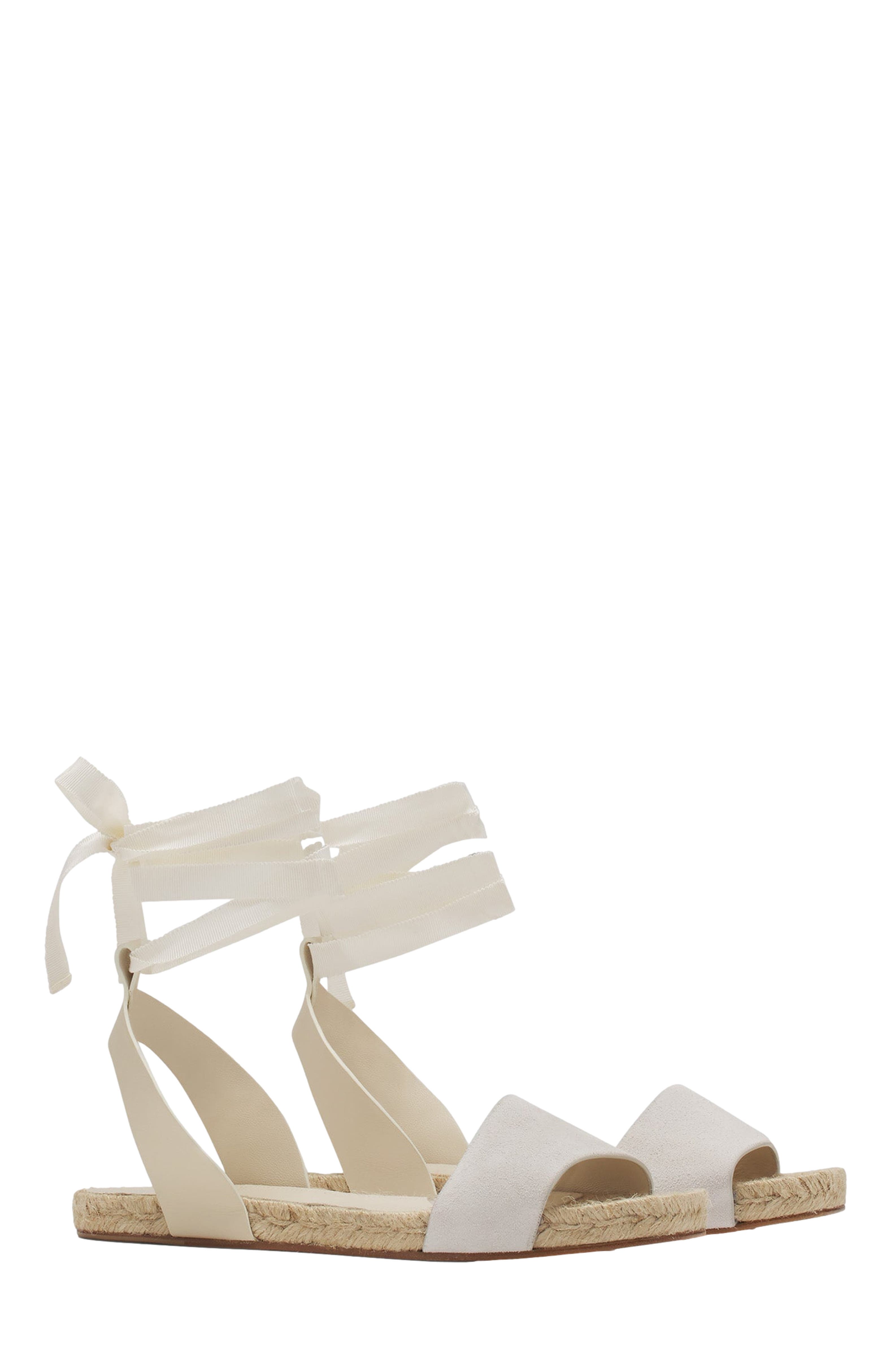Lanvin Domra Flat Suede Sandals, Alternate, color, 