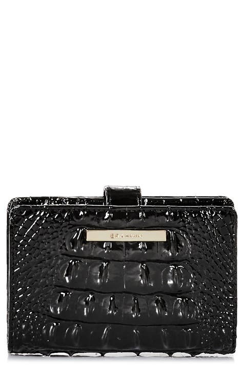 Women's Nordstrom Walla Snakeskin Embossed Leather Wallet On A Chain Burgundy