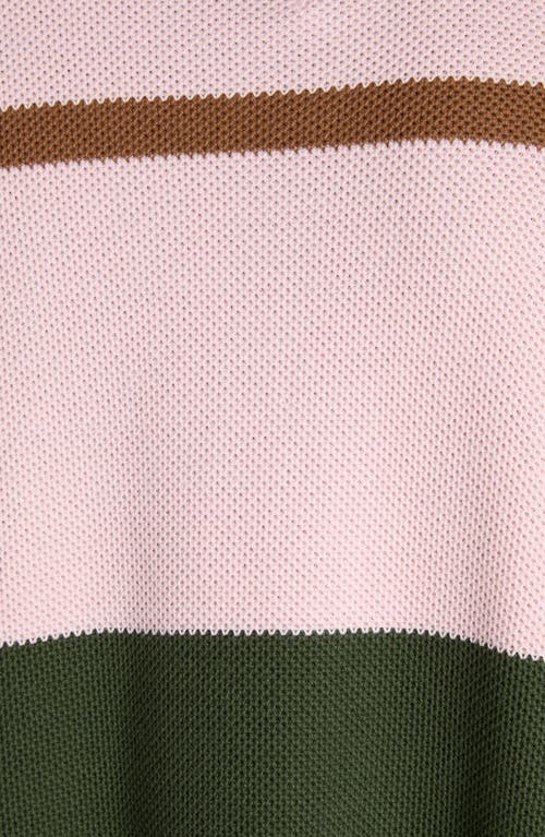 Bottega Veneta Men Jumbo Cotton Pique Stripe Polo Shirt In White