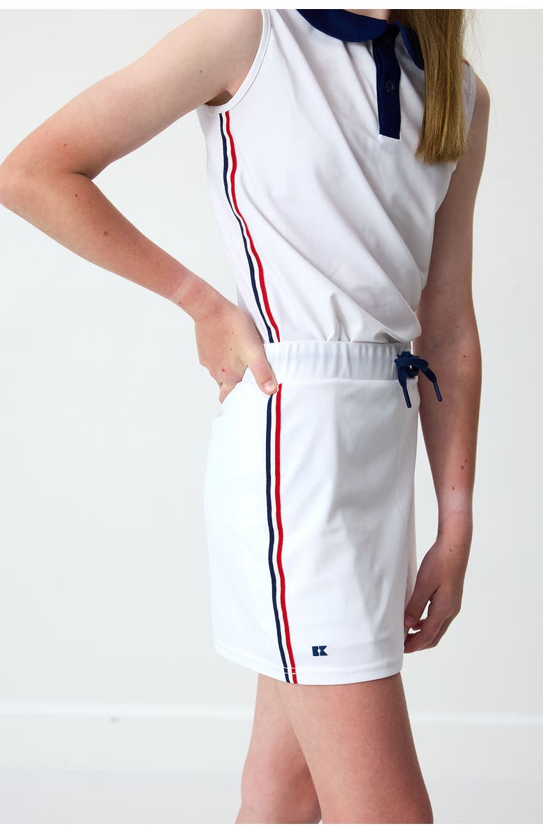 Courtside Kids Girls Ribboned Tank, Alternate, color, White