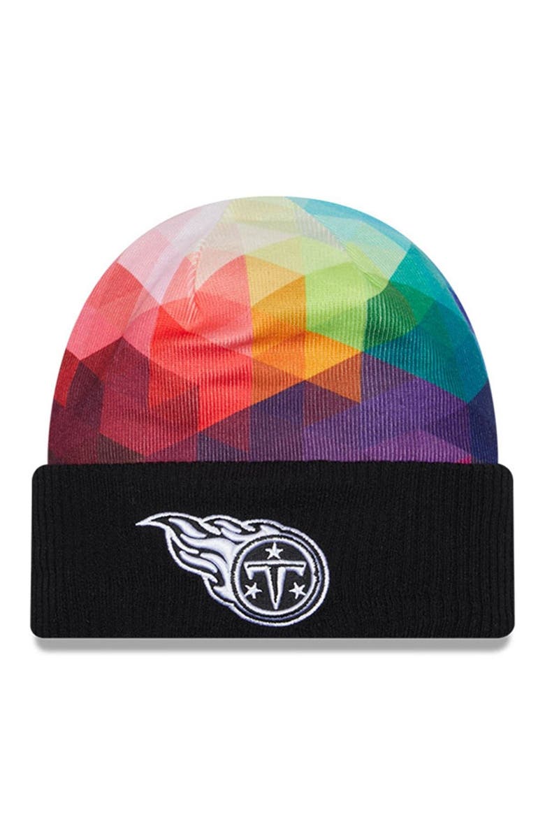 New Era Men's New Era  Black Tennessee Titans 2023 NFL Crucial Catch Cuffed Knit Hat, Main, color, Black