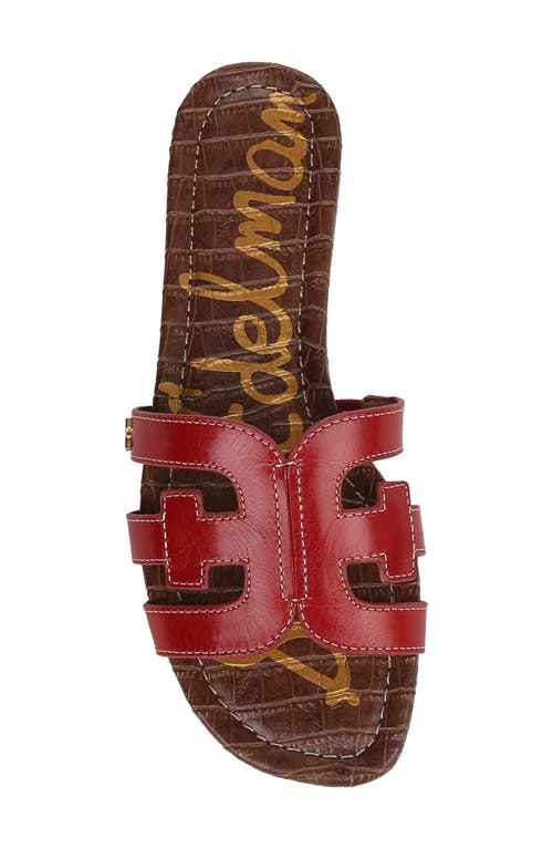 Sam Edelman Bay Slide Sandal Summer Red Leather In Summer Red