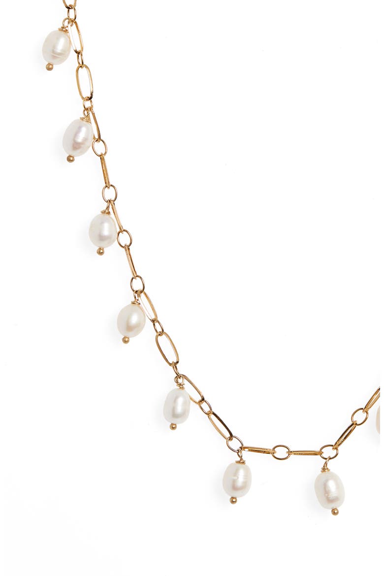 Heart Wrap Long Pearl Necklace, Main, color, WHITE