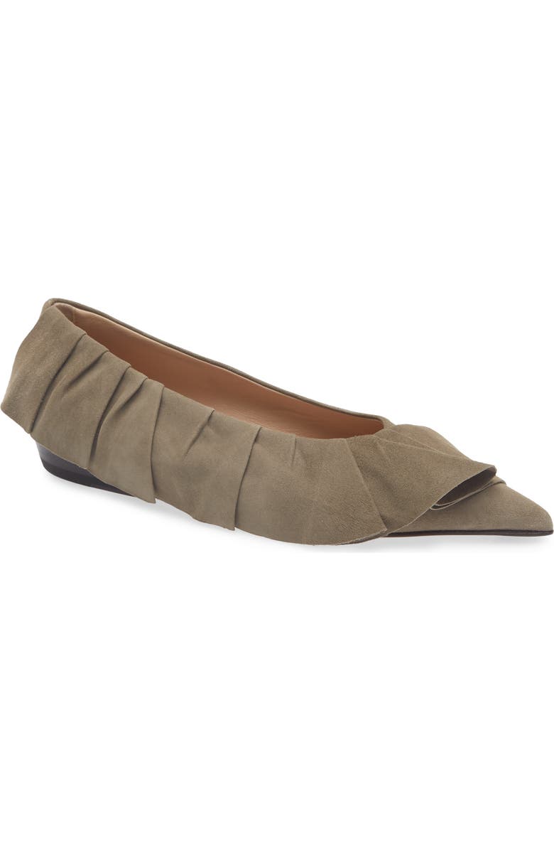 JW Anderson Ruffle Ballet Flat, Main, color, Grey 929