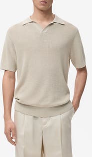 MANGO Structured Knit Polo