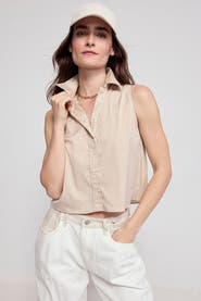 The Shirt by Rochelle Behrens The Boxy Cropped Sleeveless Shirt