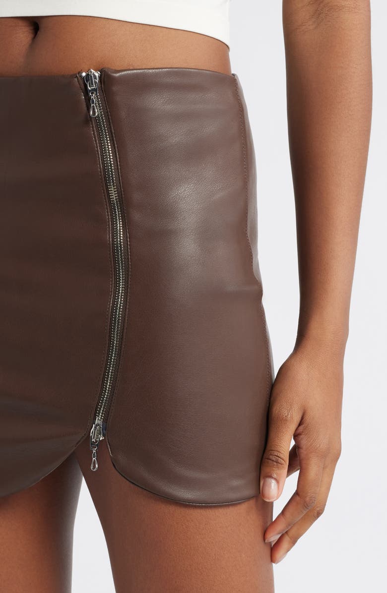 Mistress Rocks Faux Leather Miniskirt, Alternate, color,