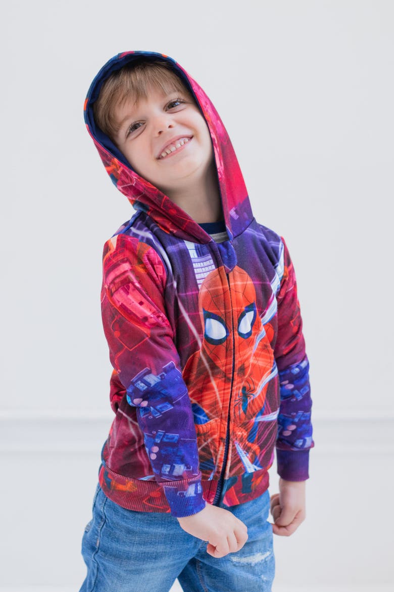 Spider-Man Sublimated Pullover Hoodie, Alternate, color, Red