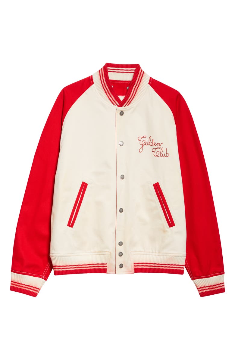 Golden Goose Journey Cotton Twill Varsity Jacket, Alternate, color, 