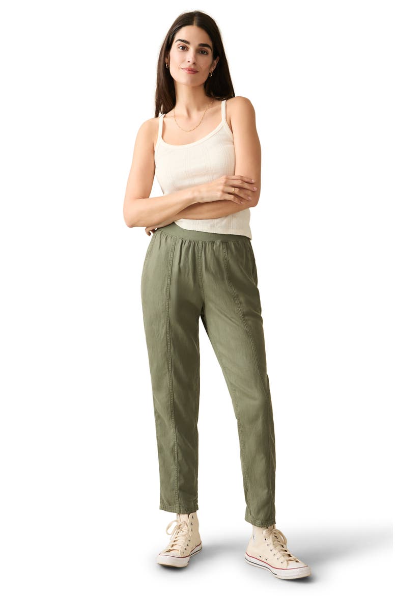 Arlie Pull-On Tapered Leg Pants, Alternate, color, THYME