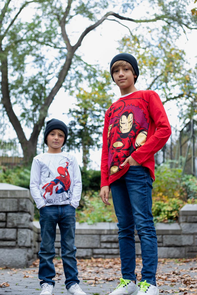 Spider-Man 2-Piece Long Sleeve T-Shirt Set, Alternate, color, Heather Grey White