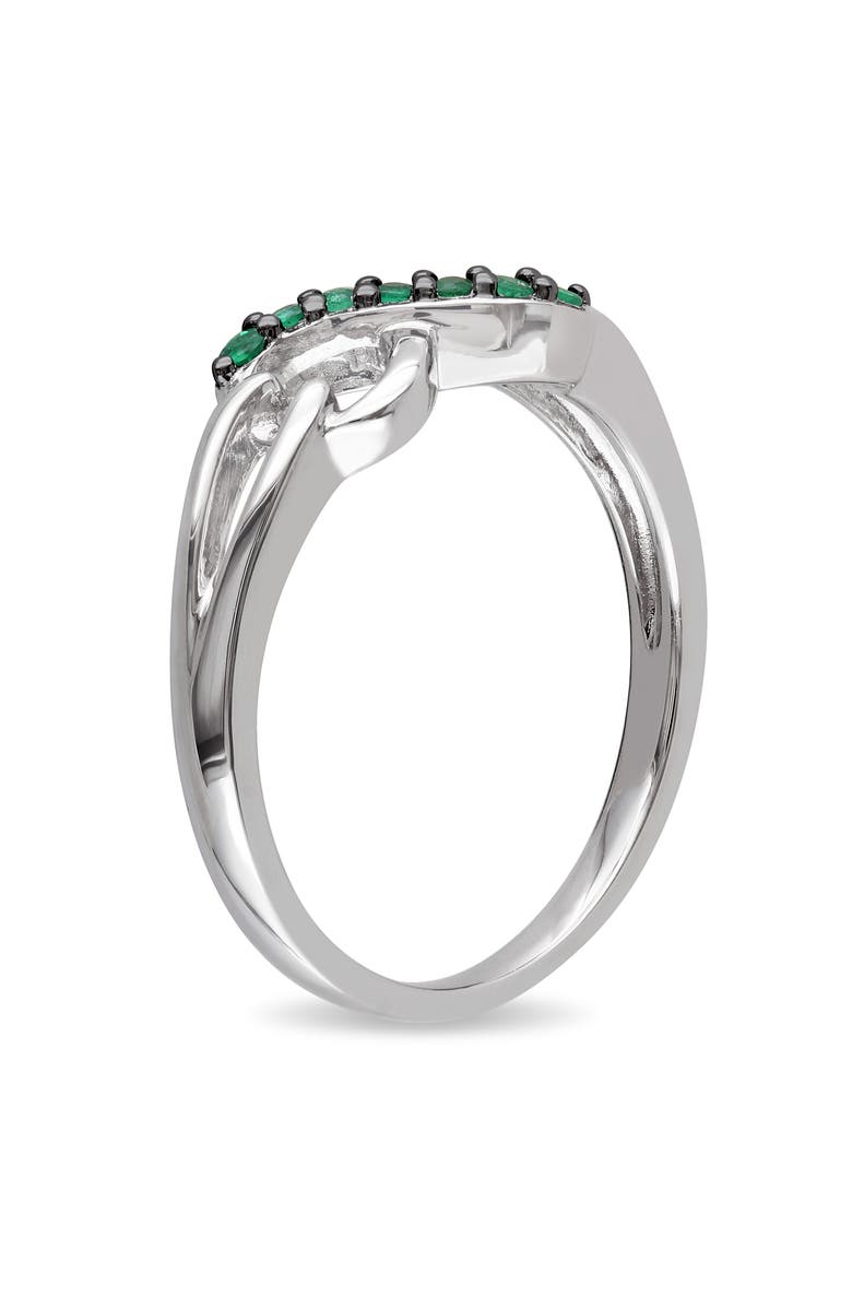 Julianna B. Emerald Accent Infinity Ring, Alternate, color, Emerald