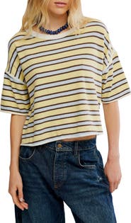 Free People Clean Rugby Stripe Cotton Top