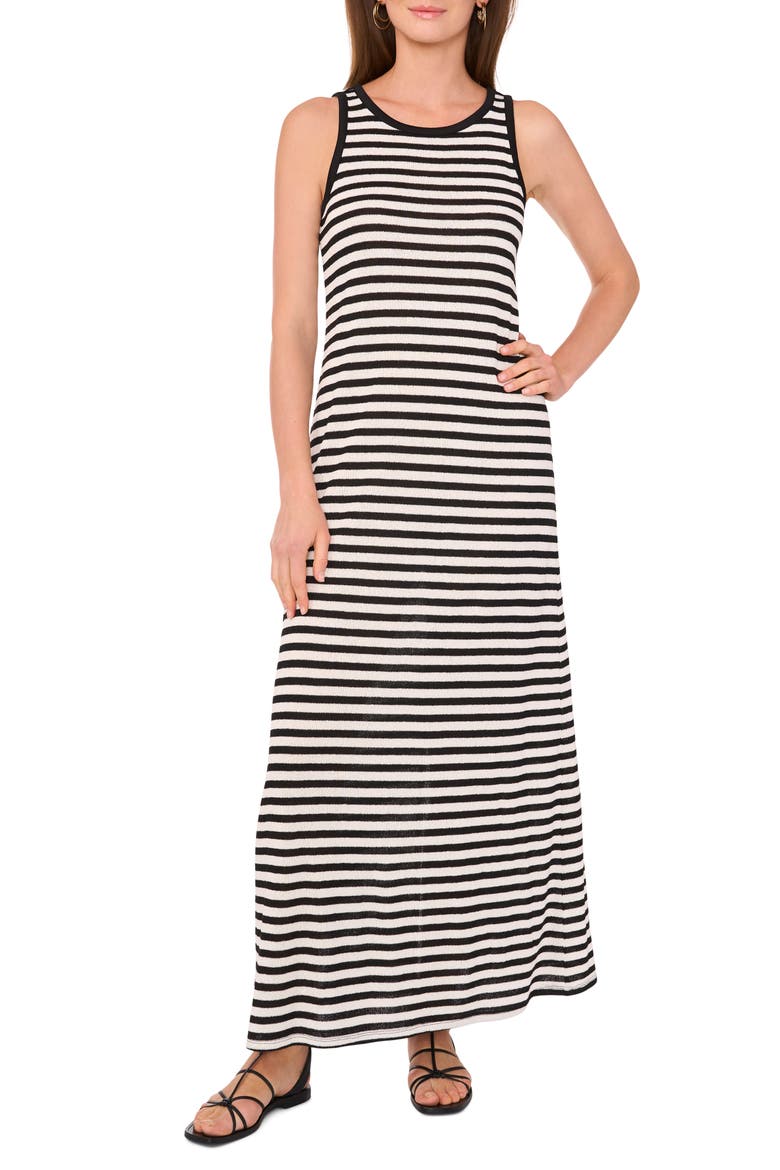 Stripe Keyhole Maxi Tank Dress, Main, color, NEW IVORY