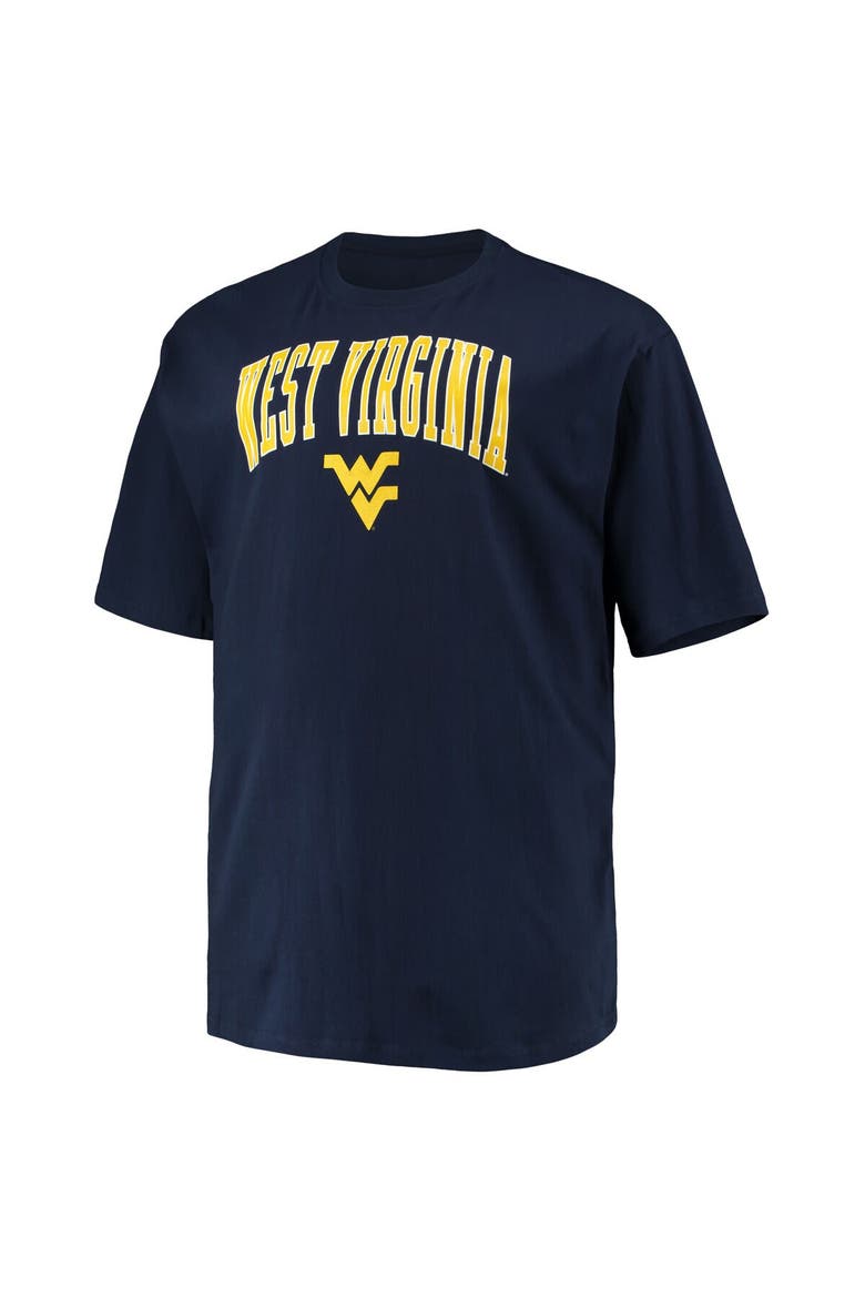 Men's Champion Navy West Virginia Mountaineers Big & Tall Arch Over Wordmark T-Shirt, Alternate, color, Navy