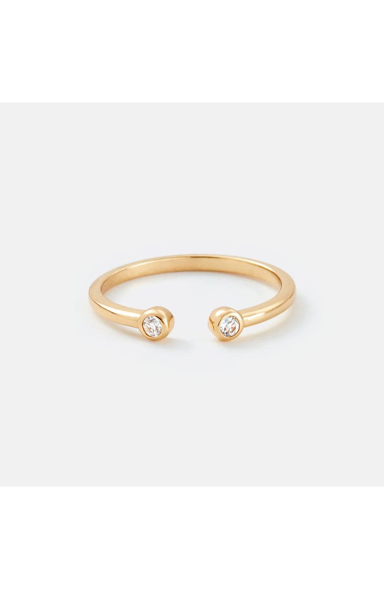 Sara Patino Open Ring with White Topaz, Main, color, Gold