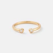 Sara Patino Open Ring with White Topaz