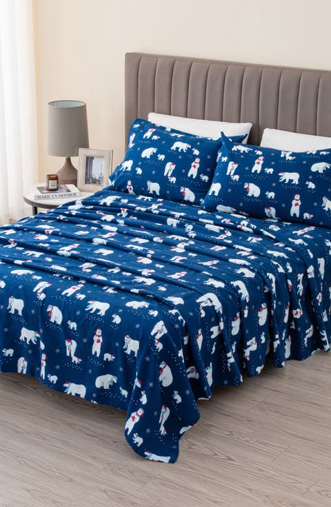 Holiday Print Turkish Cotton Sheet Set