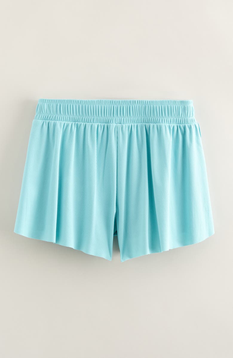 Zella Girl Kids' Run Play Skirty Shorts, Alternate, color, Teal Haze